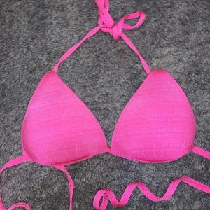 Pink bikini top and bottom